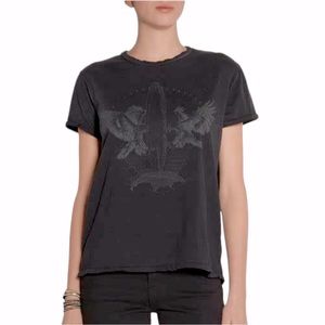 Current/Elliott Charcoal Graphic Short Sleeve Tee